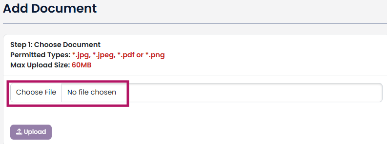 Adding Documents to a Work Order
