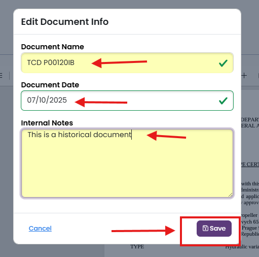 AD Compliance Report - attaching related Documents