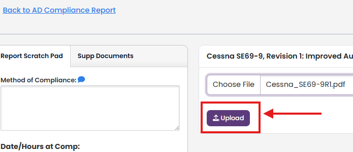 Creating a Service Bulletin Line Item in your AD Compliance Report