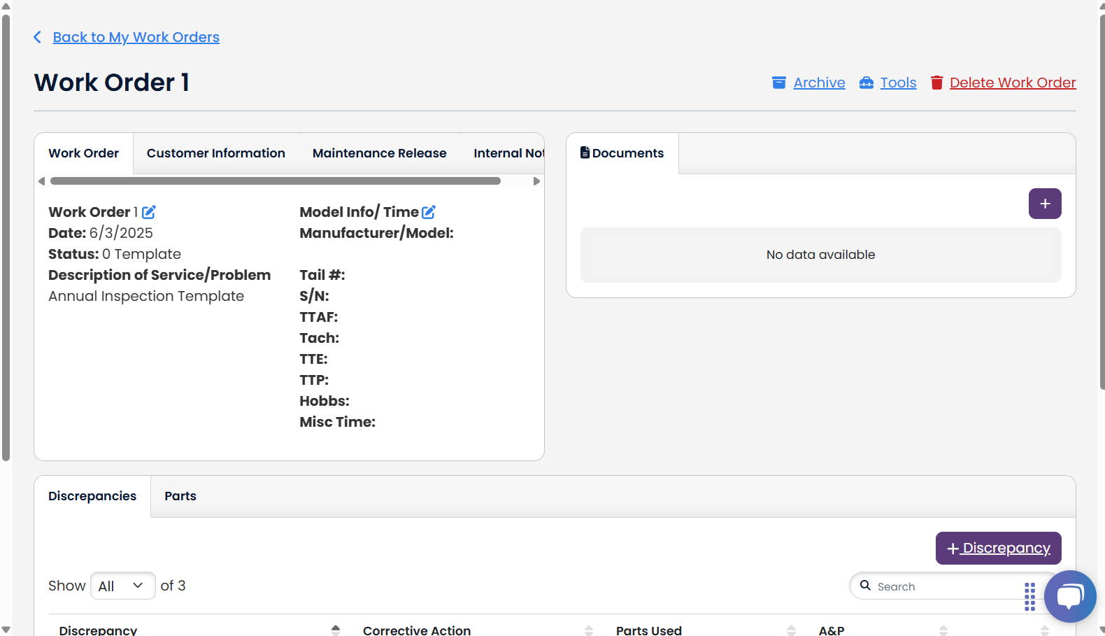 Building Templates (Work Packages) with Work Orders
